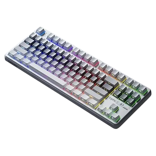 Клавіатура INPHIC K87 Black-Gold Switch Side Printed Gradient Grey - фото 2