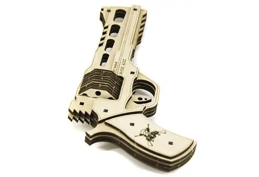 Дерев'яний конструктор Револьвер Rhino 60DS 42 деталі - фото 3