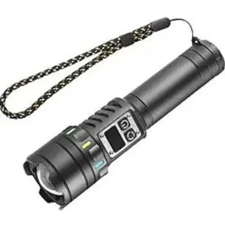 Мощный ручной фонарь COBRA CB-A282-TG с аккумулятором и COB подсветкой - фото 1