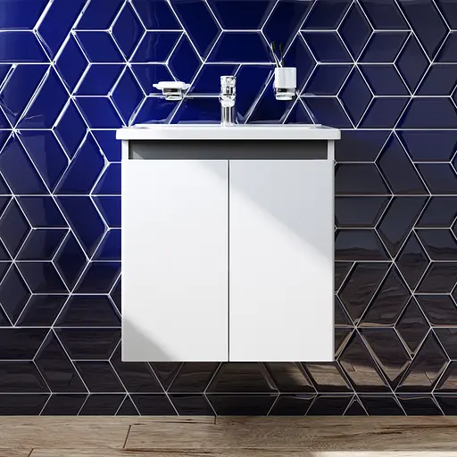 Тумба підвісна AM.PM X - Joy 55 см з умивальником M85-FHX0551-WC0551WG38 - фото 2