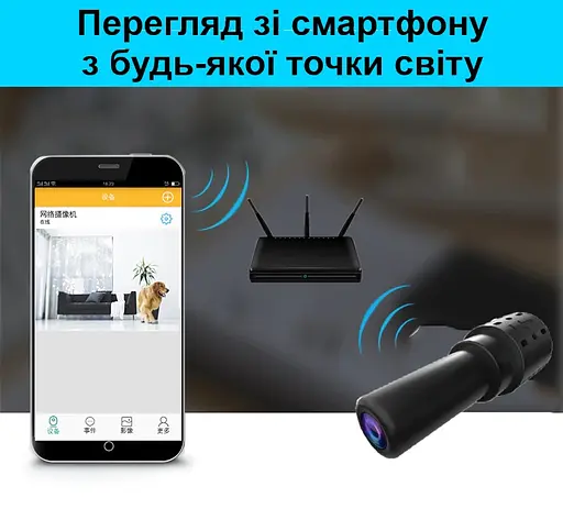 Міні камера wifi із записом та переглядом зі смартфона Nectronix X14, 2 Мп, без акумулятора (100841) - фото 4