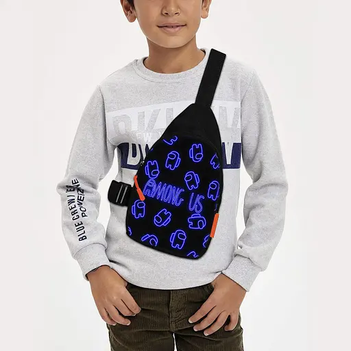 Сумка через плече дитяча Among Us 29х17 см сумка слінг для хлопчика (02039)