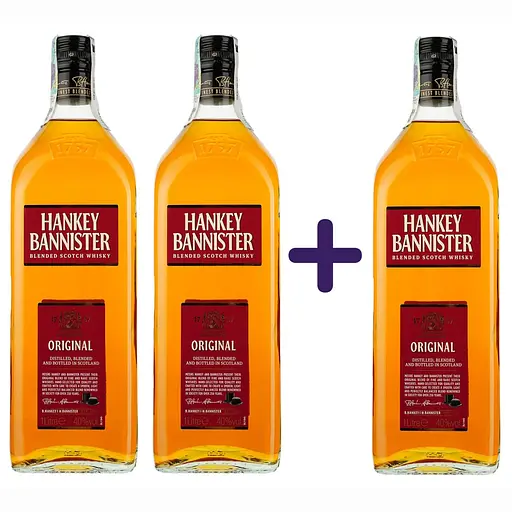 Віскі Hankey Bannister Original Blended Scotch Whisky 40% 3 л (3 шт. х 1 л)