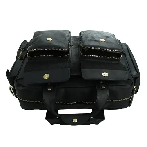 Вместительная кожаная сумка 2 в 1 John McDee для мужчин 38х10х30.5 см sum0028414 - фото 8