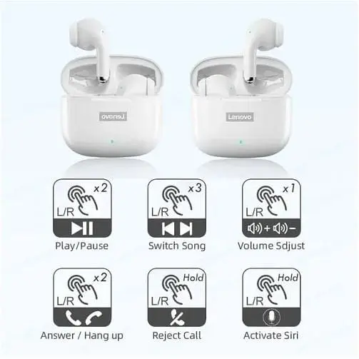 Беспроводные наушники Lenovo Thinkplus Live Pods LP40 Pro белые - фото 6