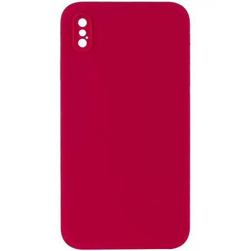 Чохол Epik Silicone Case Square Full Camera Protective AA NOLOGO для Apple iPhone X/XS 5.8 Червоний/Rose Red