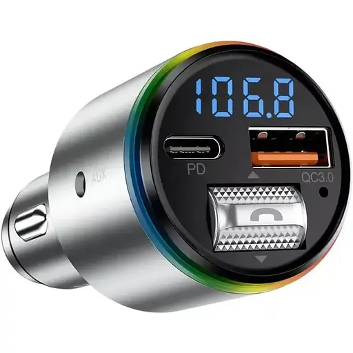 FM-трансмиттер Proove FM Launcher Power Drive 30W USB-C+USB-A+AUX Silver (FMPD30110006) [138406] - фото 3