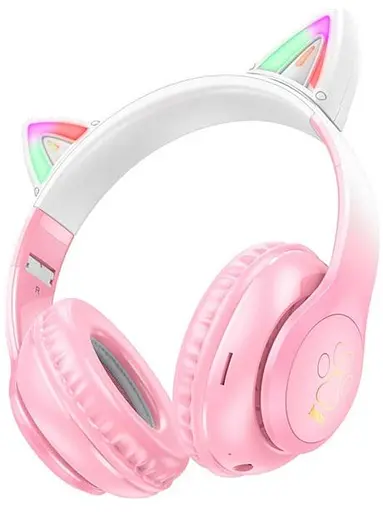 Наушники Hoco W42 Cat ear Cherry - фото 1