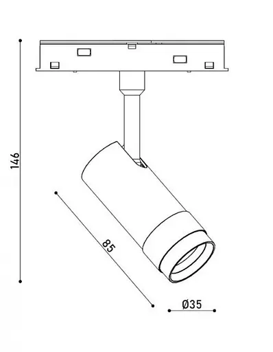 Світильник магнітний трековий Kloodi KDMG-FOCUS35 7W 4K BK - фото 2