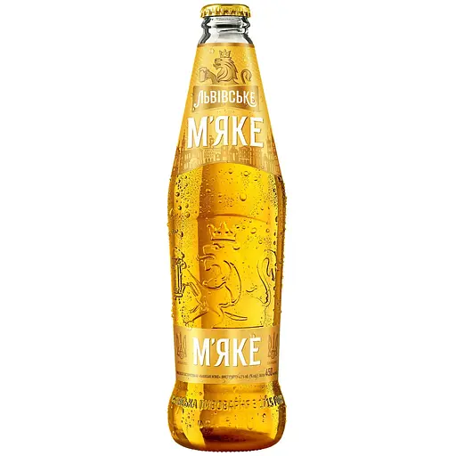 Пиво Львівське Мягкое, светлое, 4,2%, 0,45 л (908442) - фото 1