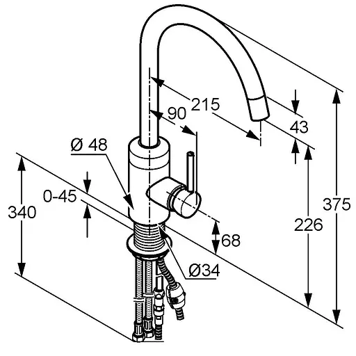Змішувач для кухні Kludi Bozz 428510576 - фото 2