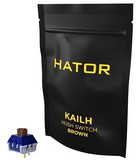 Набір механічних перемикачів HATOR Hotswap Switch Kailh Hush Brown 10 шт. (HTS-106) - фото 2