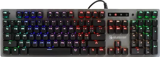 Клавіатура Bloody A4Tech B760 Green Switch RGB USB Grey (B760 (Grey) Green Sw) - фото 1