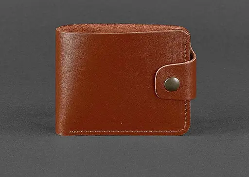 Шкіряне портмоне 4.3 світло-коричневе - фото 1