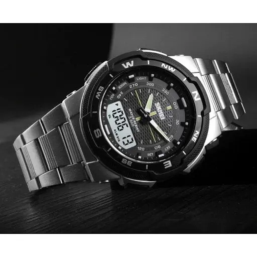 Мужские часы Skmei 1370 Marshal Серебристые