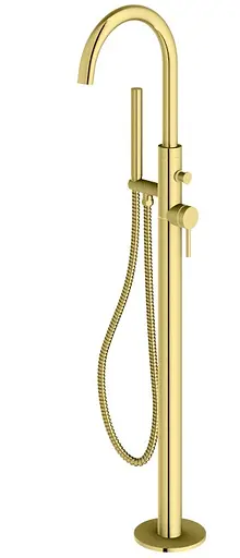 Смеситель для ванны напольный Kohlman Axel gold QF1165AGD Золотой - фото 1