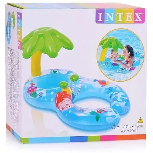 Детский круг с навесом Intex 56590 NP Мама и ребенок. Размером 117x75см, от 1 до 2 лет - фото 3
