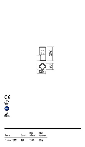 Бра вуличне FRED AP E27 1x max.20W IP54 DG(5.1.2) Redo 90115 - фото 3
