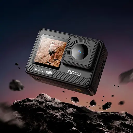 Екшн камера HOCO DV102 4K anti-shake sports camera Black - фото 8