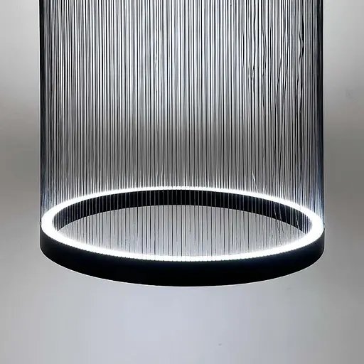 Мінімалістичний світильник у чорному корпусі 55х70 см | Арт. NFL 003-550*730 BK+BK | Line F - фото 6