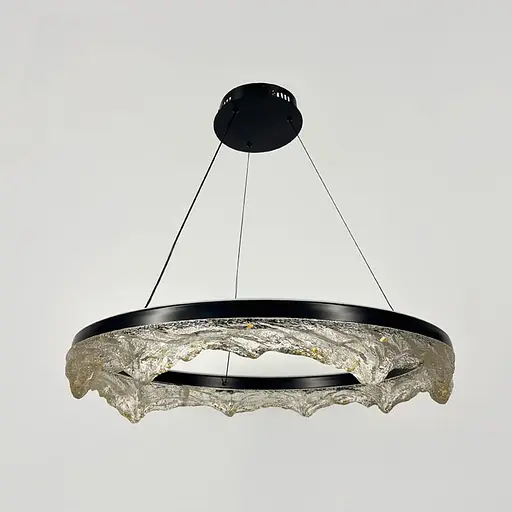 Люстра с подвесным корпусом в виде тающих гор с патиной Ø 80 см Line F | Ст. MJ374-800 BK - фото 1