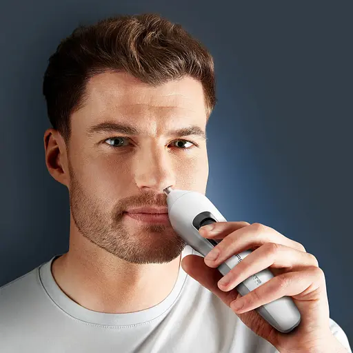 Триммер Rowenta Trim & Style, для бороды, носа, усов и головы, сеть+акум., насадок-7, сталь, белый - фото 7