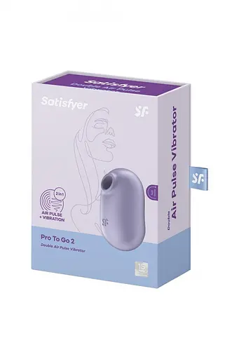 Вакуумний кліторальний стимулятор з вібрацією Satisfyer Pro To Go 2 ліловий - фото 7
