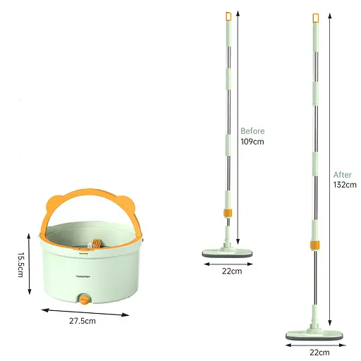 Комплект швабри та відра CoolMop Happy Flat Spin (CW006) - фото 2