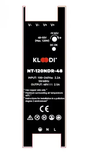 Блок живлення на дінрейку 120W 48V IP20 KLOODI KDPS-NDR 120 48V - фото 1