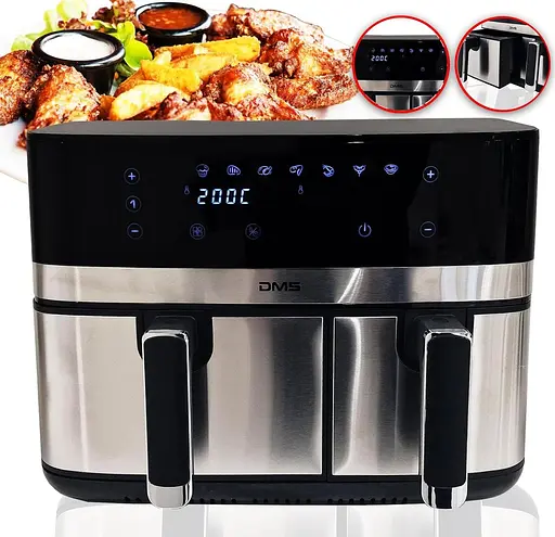 Аэрофритюрница двухкамерная DMS HF-10E Duo 2800 Вт 6/4 л - фото 5