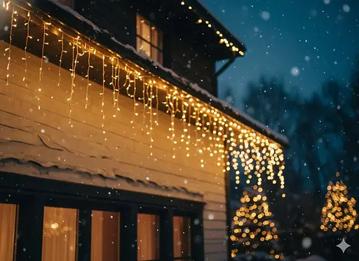 Гирлянда Chomik Бахрома 300LED теплый белый 12 м (LED9843) - фото 4