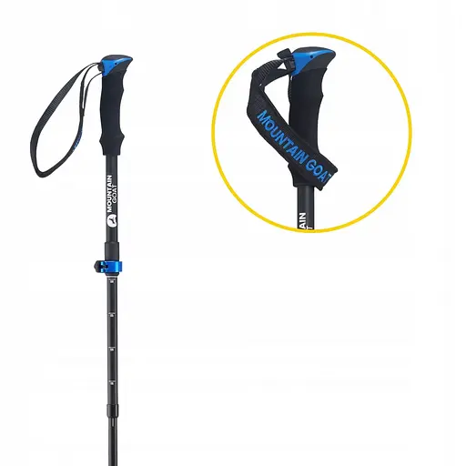 Трекінгові палиці Mountain Goat Pro+ 43-130 см MG0007 Black/Blue (P-5907739318244) - фото 3