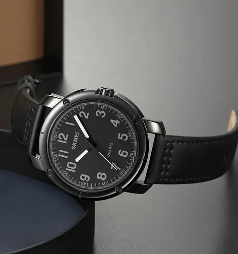 Класичний наручний чоловічий годинник Skmei 1987 Чорний - фото 4