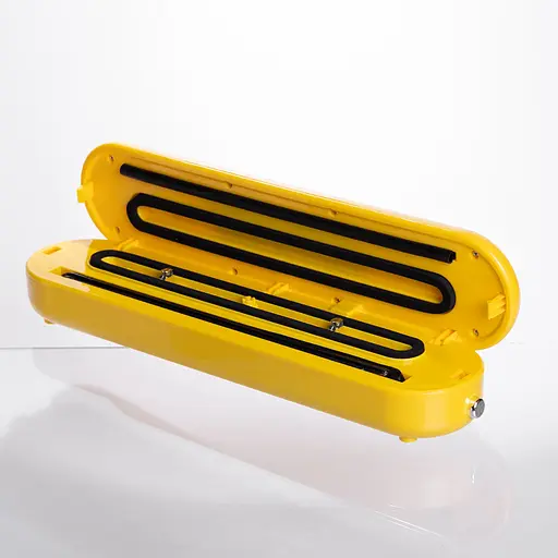 Вакууматор побутовий Yiwu для сухих і вологих продуктів 90 Вт вакуумний пакувальник Жовтий + 10 пакетів HP-11-15Y - фото 4