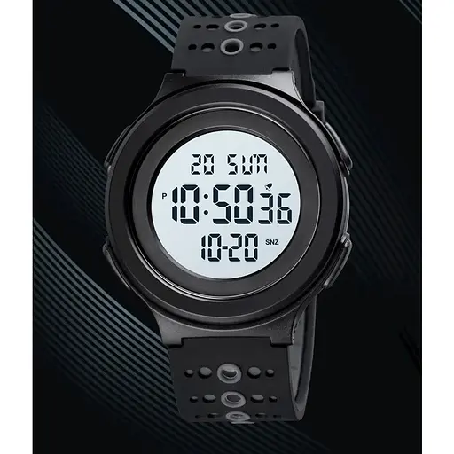 Наручний годинник чоловічий Skmei 1733 Black White, 1733BKWT (18460) - фото 10