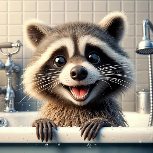 Дерев'яний класичний пазл Єнот у ванній, А4, Картонна коробка 100 елементів - фото 2