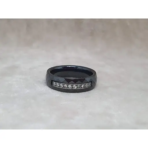 Серебряное кольцо Aurora с керамикой и фианитами. С1010Ч - фото 3