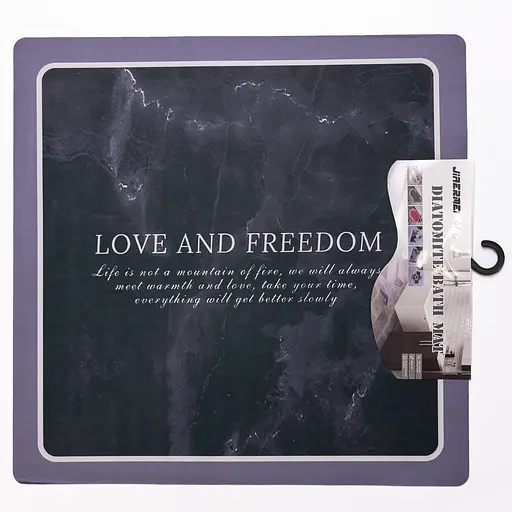 Коврик для ванной комнаты из диатомита Love and freedom 58×58 (см) Yiwu HP-42-10 - фото 4