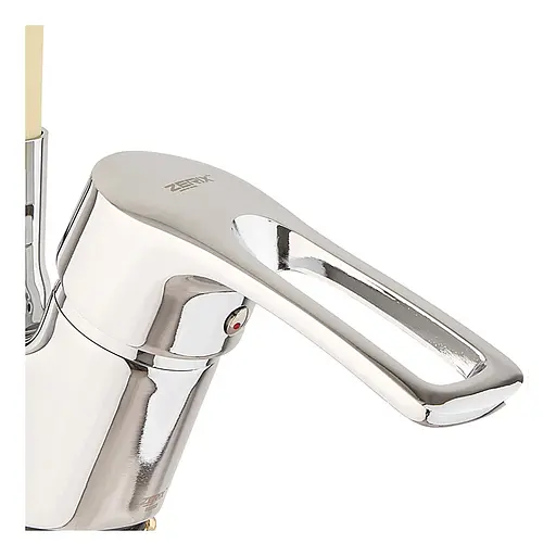 Змішувач для кухні Zerix YUB 181 Ivory із силіконовим виливом ZX4976 Хром - фото 2