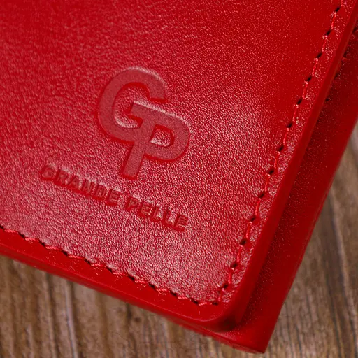 Кожаный женский кошелек Grande Pelle 8х10х1.5 см acs0025868 - фото 8