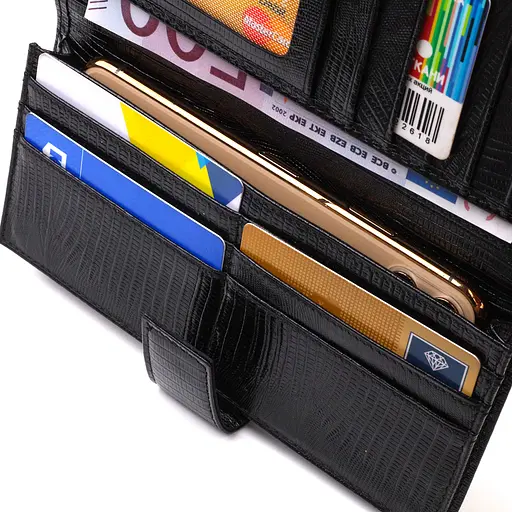 Мужской кожаный кошелек Canpellini 9х18.7х1 см acs0025600 - фото 5