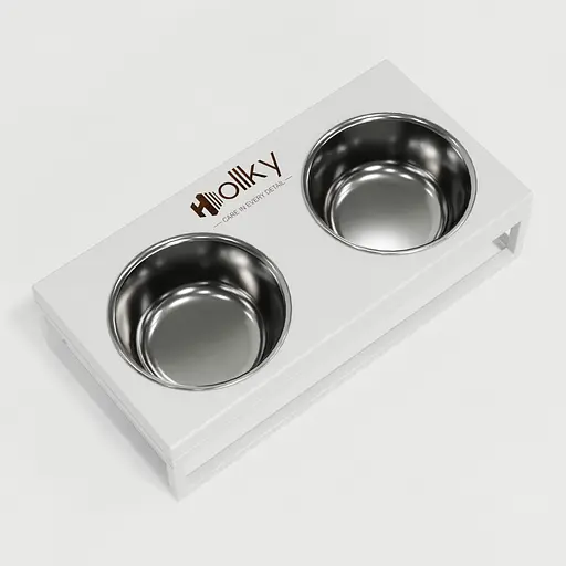 Hollky Base S — миски на підставці для маленьких собак та котів (2 × 0,45 л) - фото 4