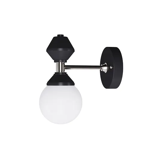 Настінне бра Dome №3 PikArt арт. 6252 Срібний/чорний - фото 1
