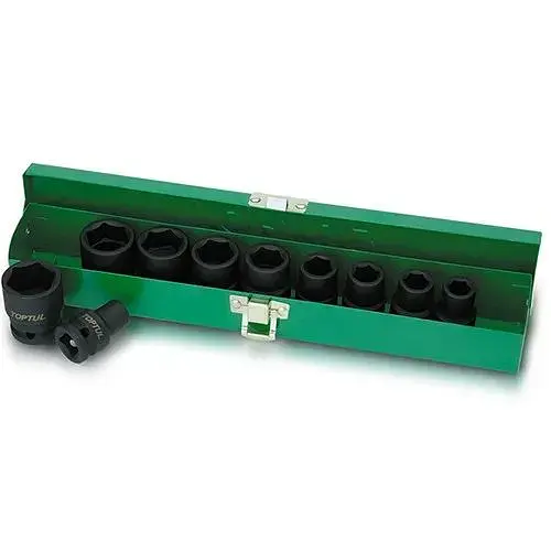 Комплект ударних головок 1/2, 10-24 мм 10 од. Toptul hoz0007633 - фото 1