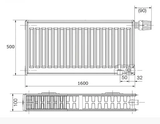 Радіатор сталевий Korado 22VK 500x1600 мм нижнє підключення Білий 30412 - фото 2