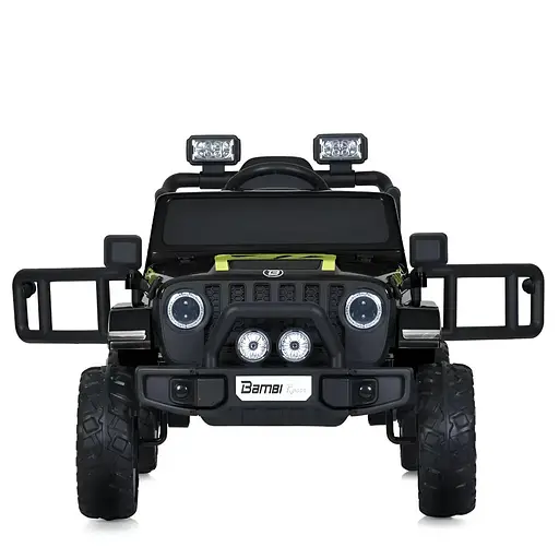 Електромобіль дитячий Джип M 5103EBLR-2 2 мотори EVA шкіра світло музика пульт чорний - фото 4