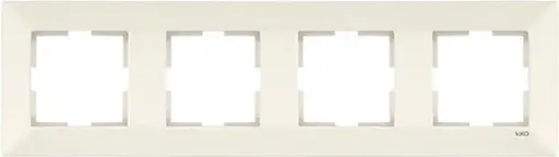 Рамка четверна VIKO Meridian горизонтальна Кремова (90979014-WH)