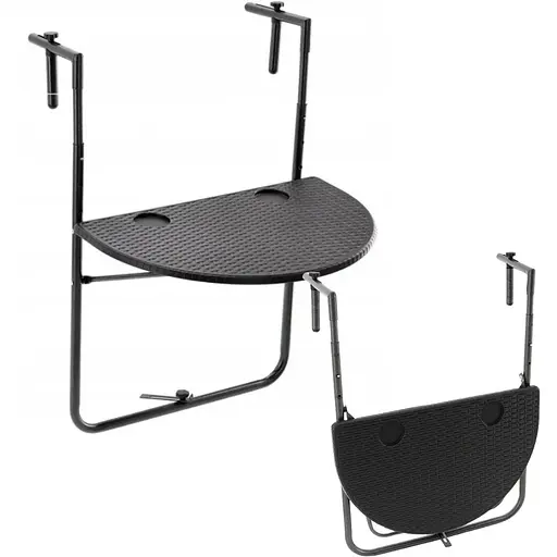 Підвісний столик Chomik Garden Line Mono балконний чорний - фото 2