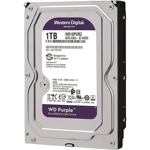 Жесткий диск Western Digital Purple 1TB WD10PURZ 3.5 SATA III - фото 3