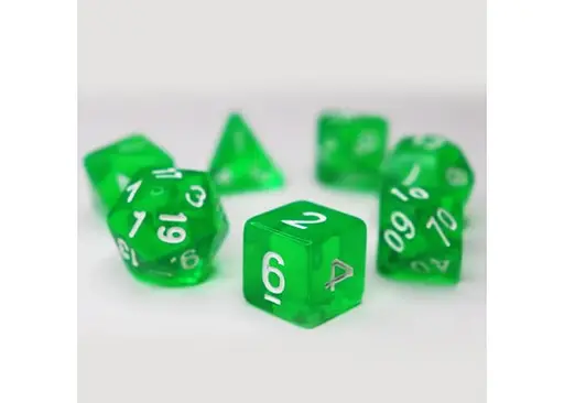 Набір кубиків Transparent 7 Dice Set - Green , 7 шт. (g7dtran05) - фото 2